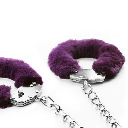 Поножи Fetish Pleasure Fluffy Leg Cuffs фиолетовые